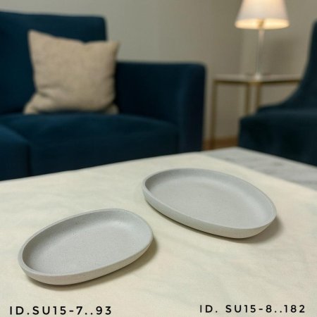 صحن حجر رمادي